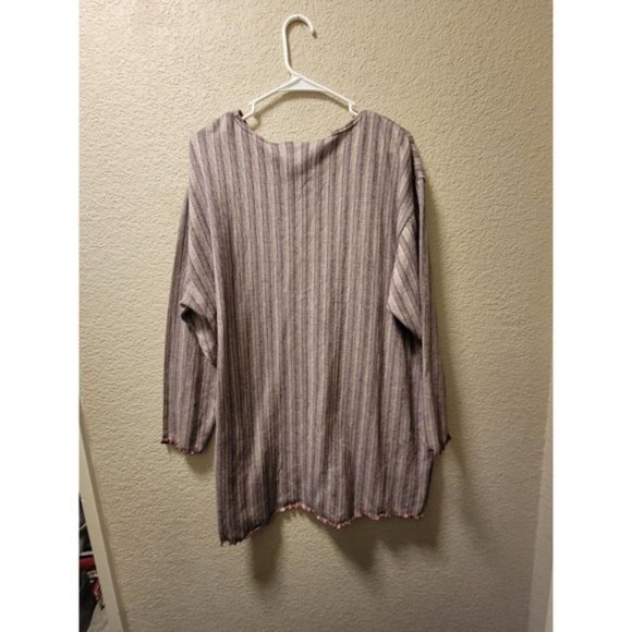 Forelli Striped Long Sleeve Tunic Size 18/20 - Picture 4 of 4